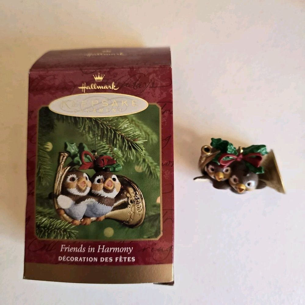 Hallmark Keepsake "Friends‎ in Harmony" Ornament 2009 Double Bird Horn Christmas
